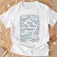 Just One More Chapter Blue Book Lover Reading Quote T-Shirt Gifts for Old Men