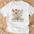 Just One More Chapter Open Book Flowers T-Shirt Gifts for Old Men Just One More Chapter Open Book Flowers T-Shirt Gifts for Old Men