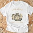 Libraries Are For Everyone Cute Raccoon Badger Opossum Book T-Shirt Gifts for Old Men Libraries Are For Everyone Cute Raccoon Badger Opossum Book T-Shirt Gifts for Old Men