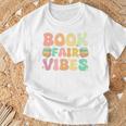 Library Book Fair Vibe Groovy Retro School Reading Nostalgic T-Shirt Gifts for Old Men