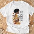 Into The Library She Goes Lose Her Mind Find Her Soul Book T-Shirt Gifts for Old Men