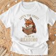 Life’s Too Short To Not Be Reading Cute Fox Book Lover T-Shirt Gifts for Old Men