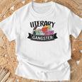 Literary Gangster Book Lover Bookish Bookworm Reader For Her T-Shirt Gifts for Old Men