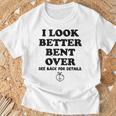 I Look Better Bent Over Book See Back For Details Peach Butt T-Shirt Gifts for Old Men I Look Better Bent Over Book See Back For Details Peach Butt T-Shirt Gifts for Old Men