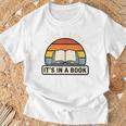 Take A Look It's In A Book Kids Reading Retro Library T-Shirt Gifts for Old Men