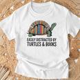 I Love Turtles Easily Distracted By Turtles And Books Nerds T-Shirt Gifts for Old Men