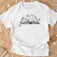 Magic Book With Stars Line Art T-Shirt Gifts for Old Men