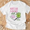 Matcha & Books Club Green Tea Latte Lovers T-Shirt Gifts for Old Men Matcha & Books Club Green Tea Latte Lovers T-Shirt Gifts for Old Men