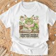 Matcha Drinking Maine Coon Cat Reading Books Aesthetic T-Shirt Gifts for Old Men Matcha Drinking Maine Coon Cat Reading Books Aesthetic T-Shirt Gifts for Old Men