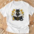 Mystic Cat With Spell Book Candle Flowers Witchcore Men Women Kids T-Shirt Gifts for Old Men Mystic Cat With Spell Book Candle Flowers Witchcore Men Women Kids T-Shirt Gifts for Old Men