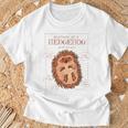 Natural Science Textbook Anatomy Hedgehog T-Shirt Gifts for Old Men