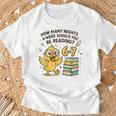 How Many Nights Reading Duck 67 Meme Book Lovers T-Shirt Gifts for Old Men