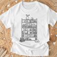 I HAVE NO SHELF CONTROL Reading Books Meme ON BACK T-Shirt Gifts for Old Men
