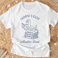 Oops I Got Another Book Bookish Reading Goose Graphic T-Shirt Gifts for Old Men