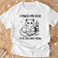 You Pawsed Here Cat Books Coffee I Paused My Book To Be Here T-Shirt Gifts for Old Men You Pawsed Here Cat Books Coffee I Paused My Book To Be Here T-Shirt Gifts for Old Men