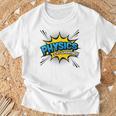 Physics Is My Superpower Comic Book Style T-Shirt Gifts for Old Men
