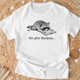 The Plot Thickens Raccoon Reading Book Bookish T-Shirt Gifts for Old Men