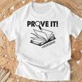 Prove It Text Evidence Book Lover Bookworm Bookish Reading T-Shirt Gifts for Old Men