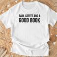 Rain Coffee And A Good Book Reading Lover T-Shirt Gifts for Old Men Rain Coffee And A Good Book Reading Lover T-Shirt Gifts for Old Men