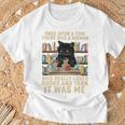 There Was A Woman Who Really Loved Books And Yarn Crocheting T-Shirt Gifts for Old Men