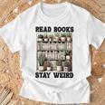 Read Books Stay Weird Book Lover Reading T-Shirt Gifts for Old Men