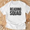 Reader Book Lover Reading Squad T-Shirt Gifts for Old Men