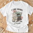 Reading Book Lover Bookish I Like Books More Than People T-Shirt Gifts for Old Men Reading Book Lover Bookish I Like Books More Than People T-Shirt Gifts for Old Men