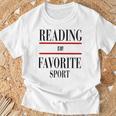 Reading Is My Favorite Sport Book Worms Premium Tri-Blend T-Shirt Gifts for Old Men