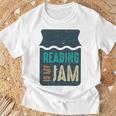 Reading Is My Jam Book Lover And Reading Teacher T-Shirt Gifts for Old Men