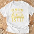 Reading Is Lit Book Reading Literary Pun Joke Premium Tri-Blend T-Shirt Gifts for Old Men Reading Is Lit Book Reading Literary Pun Joke Premium Tri-Blend T-Shirt Gifts for Old Men