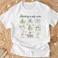 Reading Is Self Care Bookworm Reading Book Lovers T-Shirt Gifts for Old Men