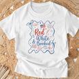 Red And Booked Coquette 4th Of July Book Lover T-Shirt Gifts for Old Men