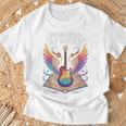 Rockstar Powered BY Books Reading Rocks Preschool Teacher T-Shirt Gifts for Old Men