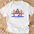 San Francisco Cat Golden Gate Bridge Book Lover Vintage T-Shirt Gifts for Old Men