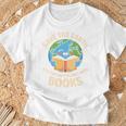 Save Earth It's Only Planet With Books Reader Earth Day T-Shirt Gifts for Old Men