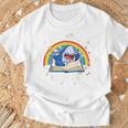 Shark Reading Is Jawsome Book Rainbow Kid Boys Toddler T-Shirt Gifts for Old Men Shark Reading Is Jawsome Book Rainbow Kid Boys Toddler T-Shirt Gifts for Old Men