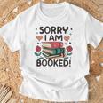 Sorry i Am Booked Book Lover Premium Tri-Blend T-Shirt Gifts for Old Men