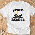 Speed Reader Book Lover Reading T-Shirt Gifts for Old Men