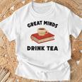 Tea Great Minds Drink Tea Apple Teacups Books T-Shirt Gifts for Old Men