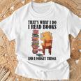 That's What I Do Read Books And I Forget Things Bear Reading T-Shirt Gifts for Old Men