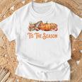 Tis The Season Fall Reading Books Football Pumpkin Apple Pie T-Shirt Gifts for Old Men