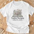 Together Everyone Achieves More Floral Book Reading Team T-Shirt Gifts for Old Men