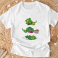 Triathlete Eating Sleeping Reading Dragon Book T-Shirt Gifts for Old Men