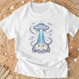 UFO Abducting Book Take Me To Your Readers Sci-Fi T-Shirt Gifts for Old Men