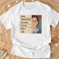 Never Underestimate The Power Of A Girl With A Book Feminist T-Shirt Gifts for Old Men