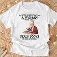Never Underestimate A Woman Who Still Reads Books In Her T-Shirt Gifts for Old Men Never Underestimate A Woman Who Still Reads Books In Her T-Shirt Gifts for Old Men