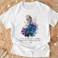 Vintage Book Quote It’s No Use Going Back To Yesterday T-Shirt Gifts for Old Men