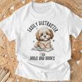 Vintage Easily Distracted By Dogs And Books Puppy Art Lover T-Shirt Gifts for Old Men Vintage Easily Distracted By Dogs And Books Puppy Art Lover T-Shirt Gifts for Old Men