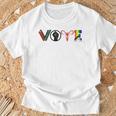 Vote Books Fist Ovaries LGBTQ T-Shirt Gifts for Old Men