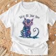 We'Re All Mad Here Cheshire Cat Alice Wonderland Book Boys T-Shirt Gifts for Old Men We'Re All Mad Here Cheshire Cat Alice Wonderland Book Boys T-Shirt Gifts for Old Men